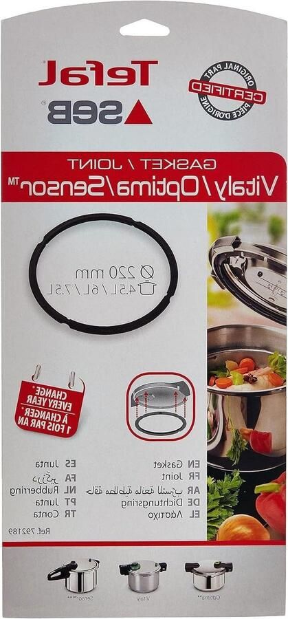 Snelkookpan Pakking Snelkookpan Afdichting Veilig Koken Hermetische Afdichting 7.5 Liter Grijs