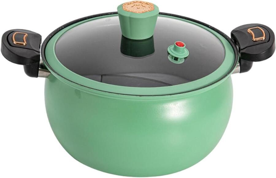 Snelkookpan Pompoenpot Mini-pan Snel Koken Antiaanbaklaag 8 liter Groen