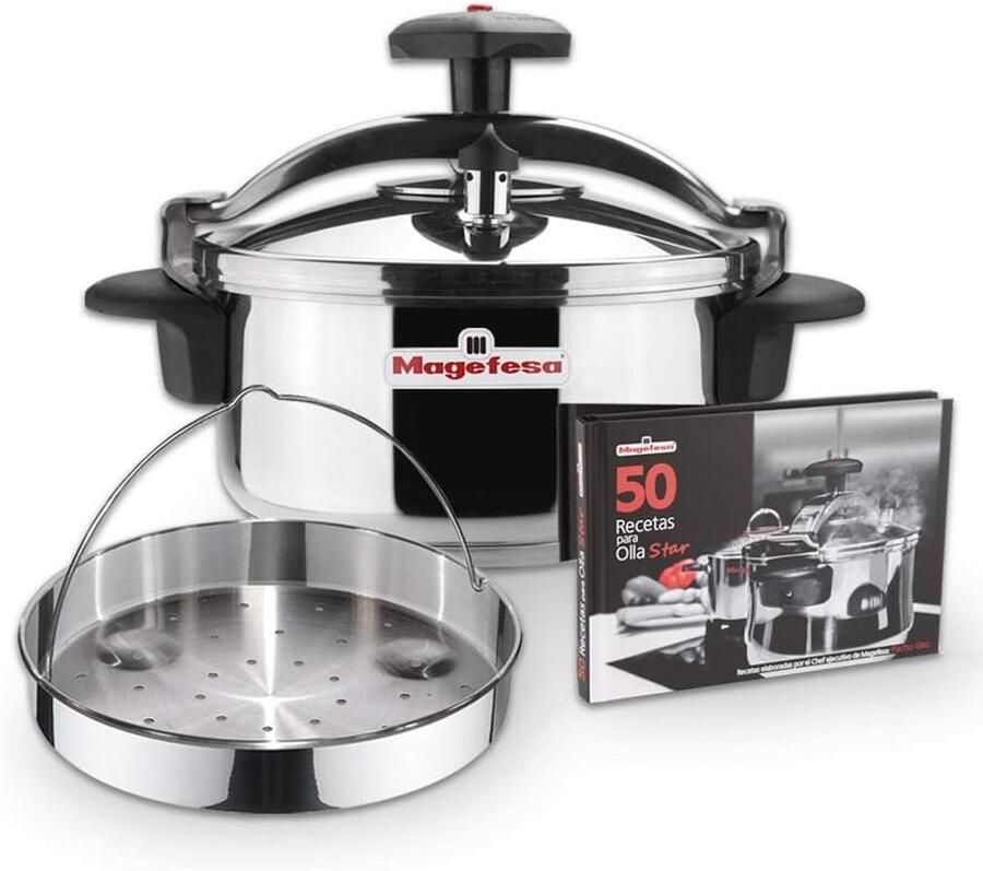 Snelkookpan Recta 4 Liter Inclusief Stoommand en Receptenboek RVS Inductie