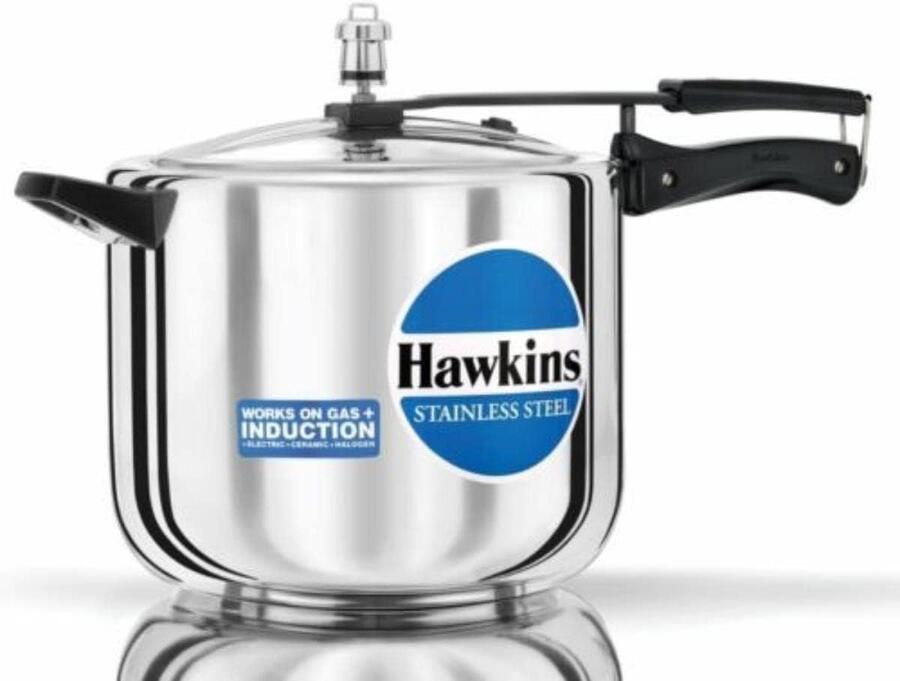 Drukpan Roestvrij Staal Snelkookpan Keuken Snel Koken Veilige Afsluiting 10 Liter Zilverkleurig