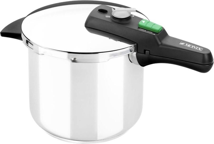 Snelkookpan Roestvrij Staal Drukkoker Keuken Snel Koken Drievoudige Bodem 6 Liter Zilverkleurig