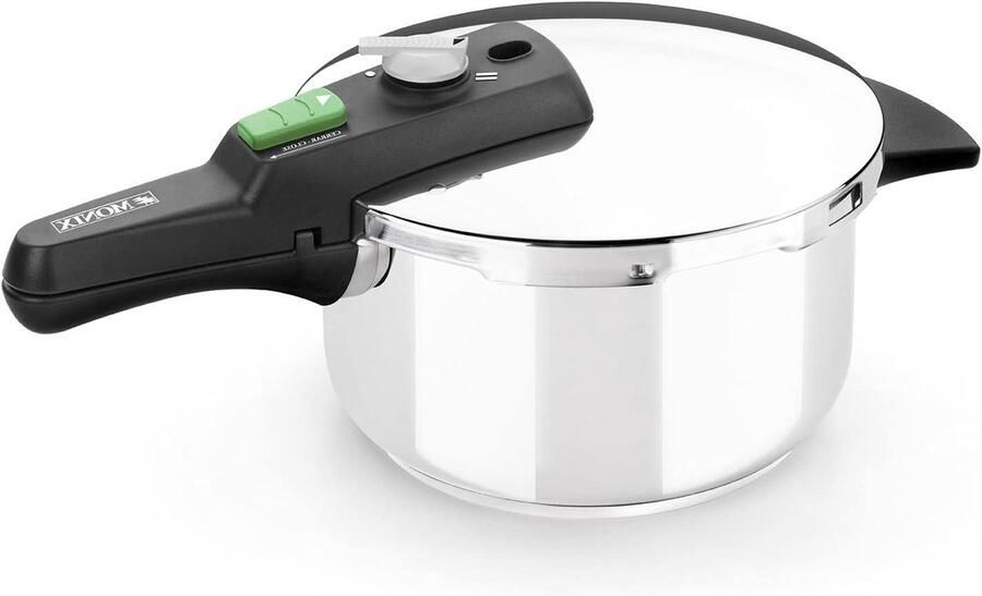 Snelkookpan Roestvrij Staal Drukkoker Keukenpan Snel Koken Drievoudige Veiligheid 4 Liter Zwart