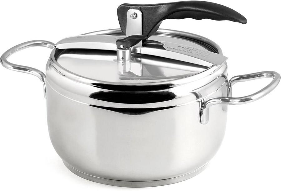 Snelkookpan Roestvrij Staal Drukpan Keuken Snel Koken Drievoudige Bodem 35 Liter Zilver
