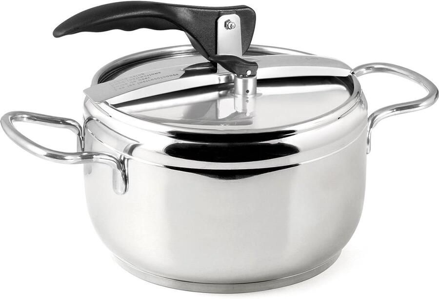 Snelkookpan Roestvrij Staal Drukpan Keuken Snel Koken Drievoudige Bodem Inductie 35 Liter Zilver