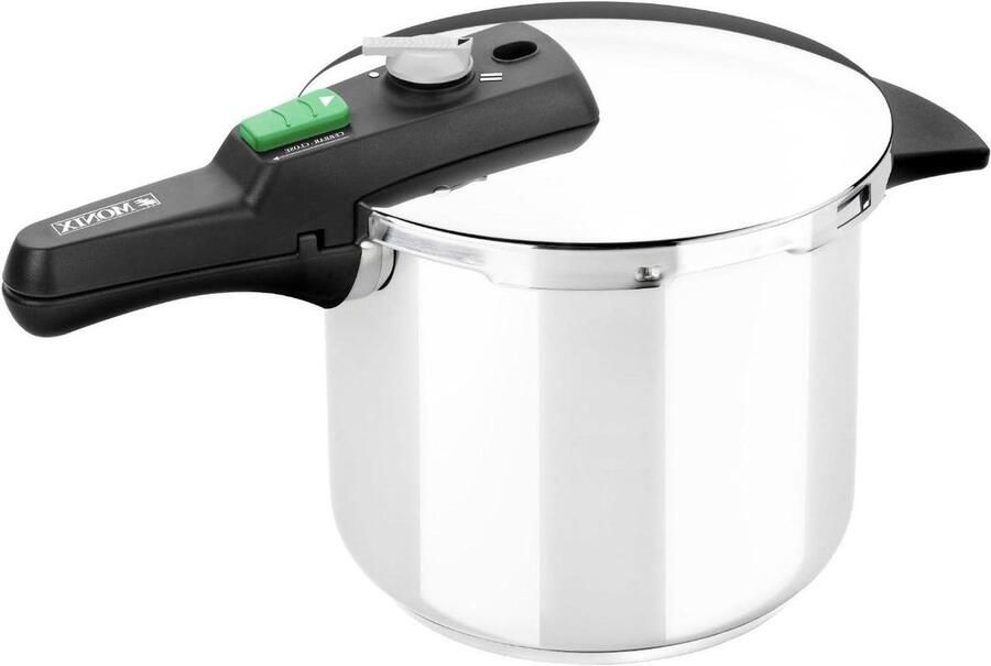 Snelkookpan Roestvrijstaal Drukpan Keuken Snel Koken Drievoudige Bodem 6 Liter Zilverkleurig