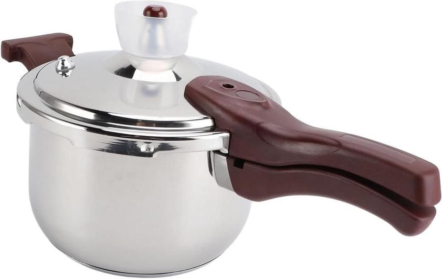 Snelkookpan Roestvrijstaal Drukpan Keuken Snel Koken Energiebesparend 4 Liter Zilver