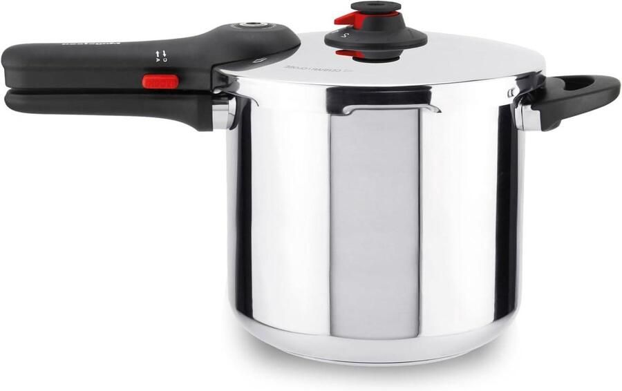Snelkookpan Rood Drukpan Express Snel Koken Eenvoudige Openingsknop 8 Liter Rood