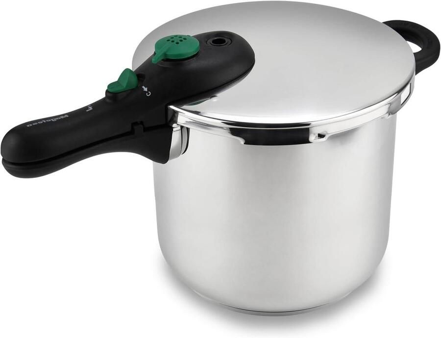 Snelkookpan RVS Drukpan Inductie Energie Besparen 5-laags Bodem 7.5 L Metallic