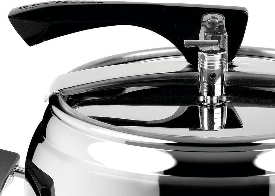 Snelkookpan RVS Drukpan Keuken Snel Koken Lagofusion Bodem 5 Liter Zilver