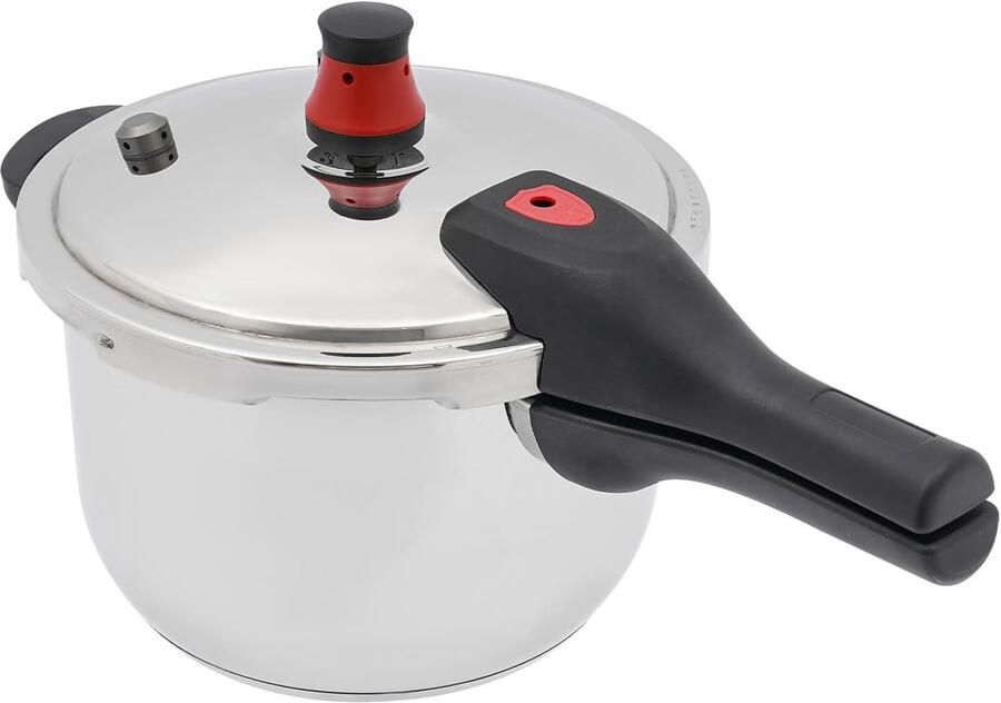 Snelkookpan RVS Drukpan Kookpan Snel Koken 6-voudig Veiligheidssysteem 3.5L Zilver