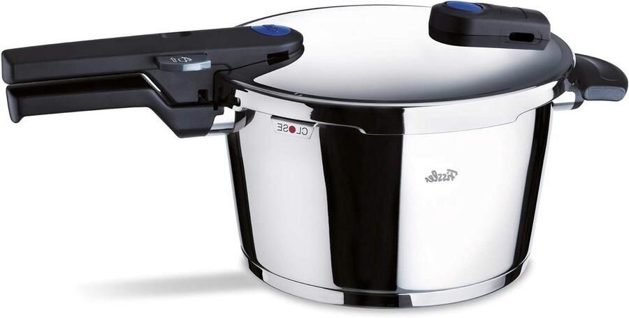 Snelkookpan RVS Drukpan Kookpan Snel Koken Veiligheidssysteem 3.5 L 22 cm Metallic