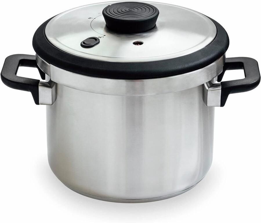 Snelkookpan RVS Druppan Hittebestendig Snel Koken Sandwichbodem Gelijkmatige Warmte 4 Liter Roestvrij staal