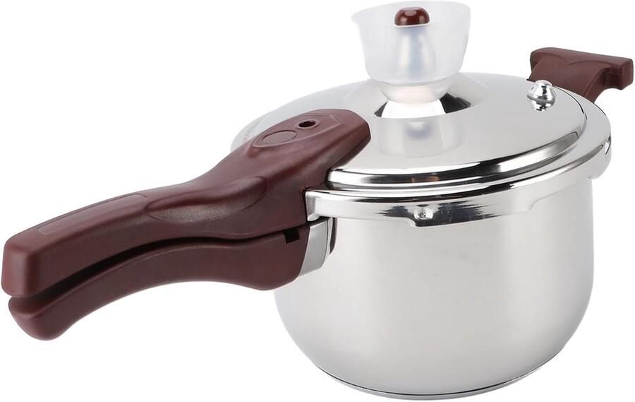 Snelkookpan RVS Grote Capaciteit Pan Efficiënt Koken Bestand Tegen Hoge Druk 6 Liter Zilverkleurig