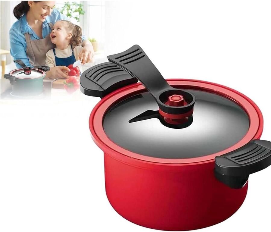 Snelkookpan Stoofpan Snelle maaltijden Hoge druk koken 3.5 liter Rood