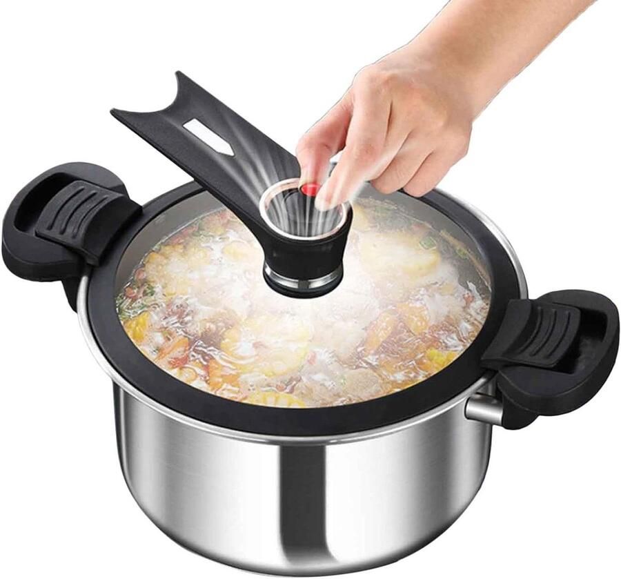 Snelkookpan Stoofpot Multifunctionele Pan Snel Koken 5-laags Bodem 5L Meerkleurig
