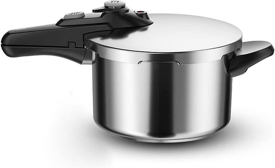 Snelkookpan Universele pan Snel koken Drie drukstanden 2.5L tot 8L Zilverkleurig