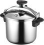 Snelkookpan Druppan Pan Snel Koken Volledige Inductie 8 Liter Metaalkleur - Thumbnail 1
