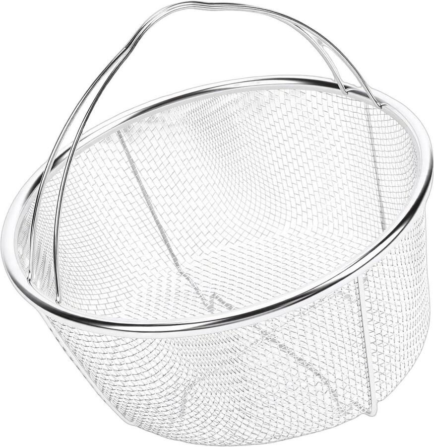 Snelkookpan Zeef Stoommand Keuken Voedsel Bereiden Fijnmazige Filtering 20 cm Zilver