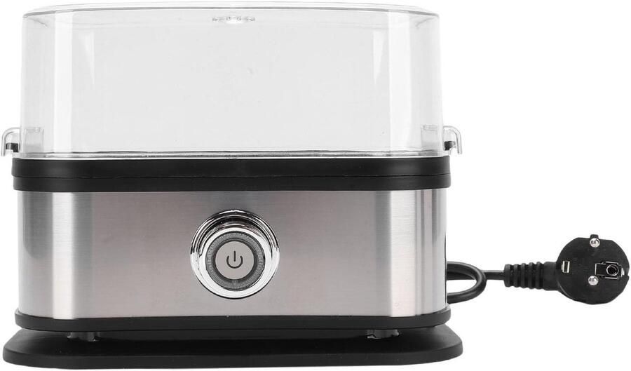 Snelle Eierkoker Elektrische Koker Ontbijt Bereiden Automatische Uitschakeling Capaciteit 6 Eieren Zilver