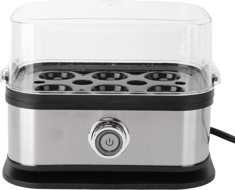 Snelle Eierkoker Elektrische Koker Zachte Harde Eieren Capaciteit Zes Eieren 18.5 x 13.5 cm