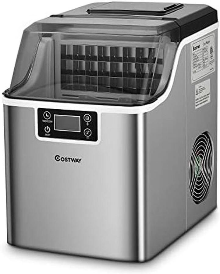 Snelle IJsblokjesmachine 3 2L Capaciteit 24 Blokjes in 15 Min Hoge Opbrengst 18kg Dag