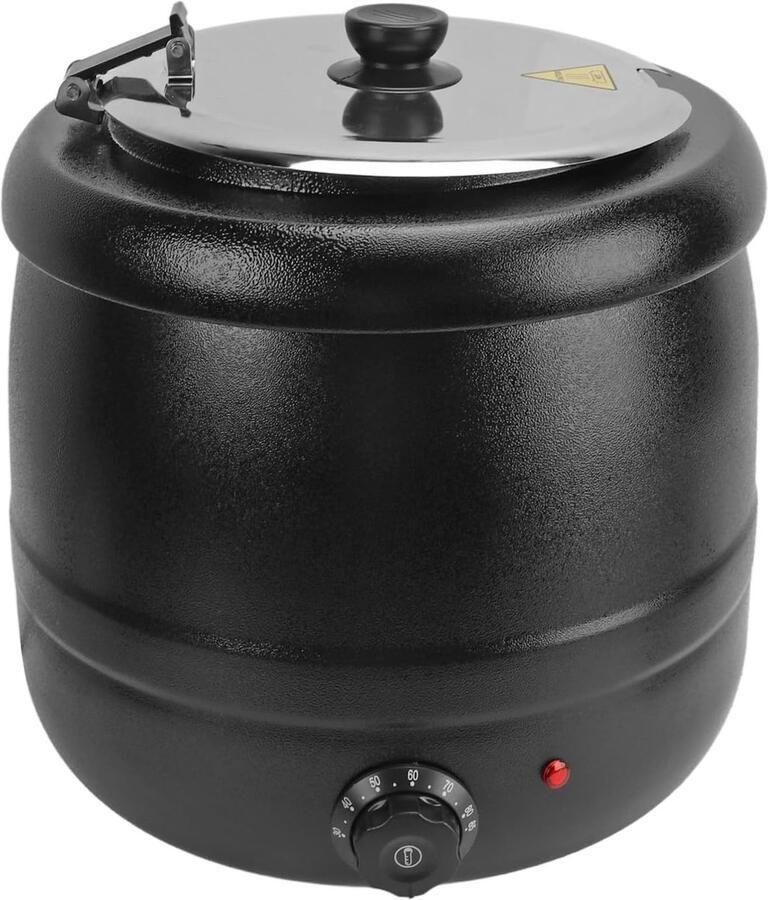 SnelShoppen 10 L Elektrische Soepwarmers met Verwijderbare RVS Binnenpot Thermische Olie Isolatie Soeppot voor Restaurants en Buffets EU Plug 22