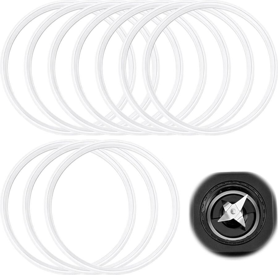 SnelShoppen 10 stuks 6 x 6 cm Rubberen Afdichtringen Silicone Vervangende Afdichtingen voor Blender Smoothie Maker Mixer Reserveonderdeel Keuke