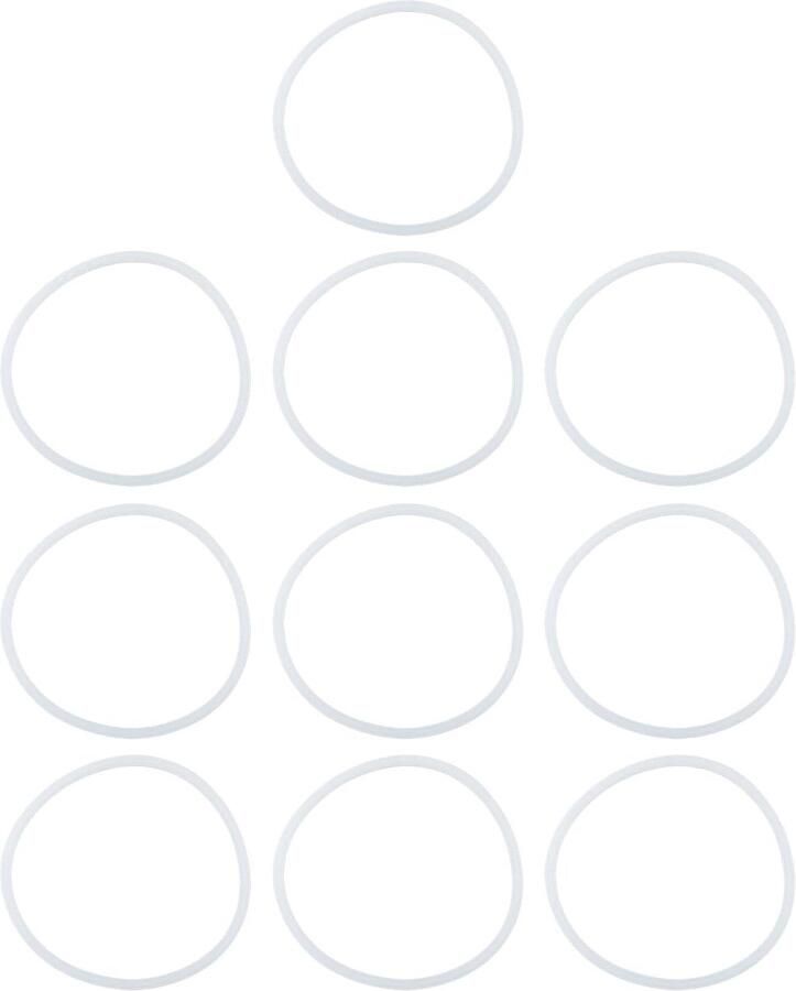 SnelShoppen 10 Stuks Rubber Seals Gaskets Geschikt voor Blenders Vervangingsringen voor Keuken 80mm 75.5mm 3.2mm Ideaal voor Smoothies en Sapje