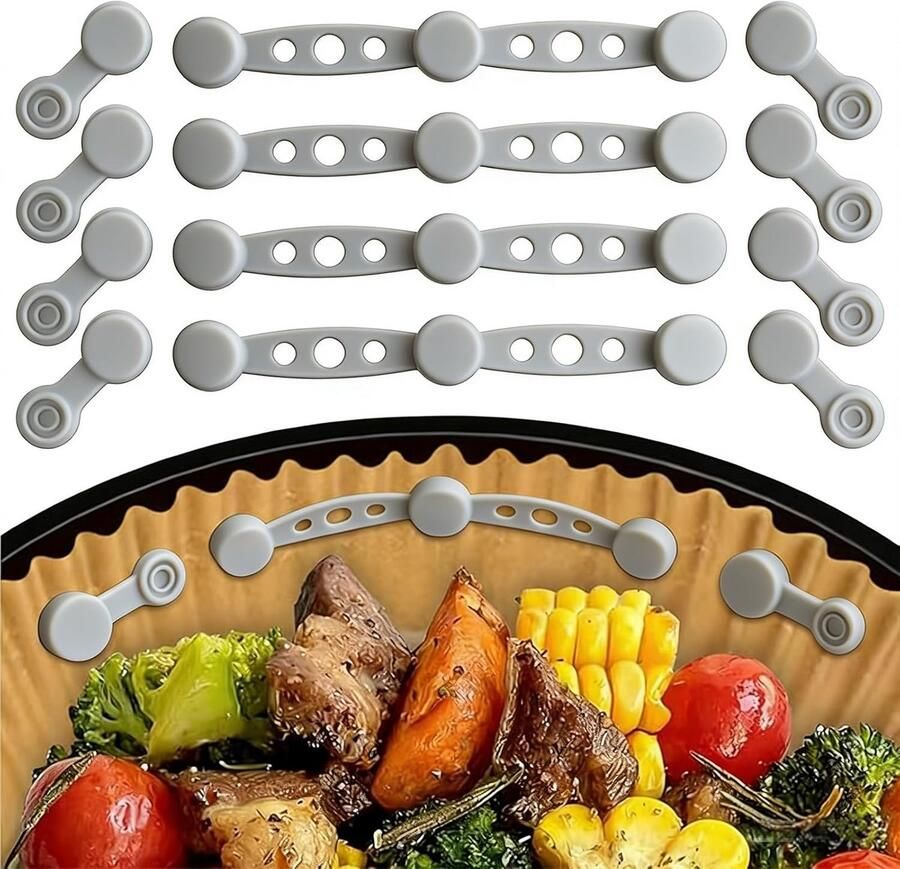 SnelShoppen 12 stuks Airfryer-magneten voor bakpapier siliconen magneten voor airfryer bakpapier fixeren airfryer-accessoires geschikt voor enke