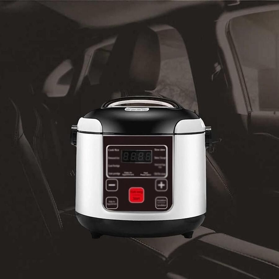 SnelShoppen 12V 24V Mini Rijstkoker Draagbare Kookmachine voor Auto's en Kamperen Verwarm- en Warmhoudfunctie Ideaal voor Reizen en Buitenactiv