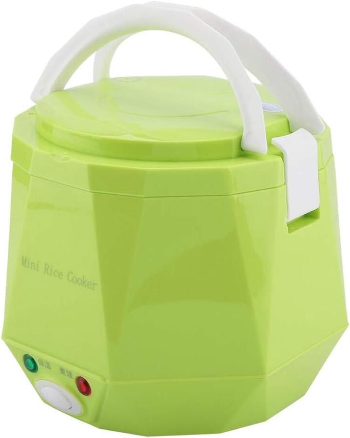 SnelShoppen 1.3L Rijstkoker Elektrische Lunchbox 12V voor Chauffeurs Groene Draagbare Verwarmer voor Kantoor en Reizen RVS Veilig en Makkelijk