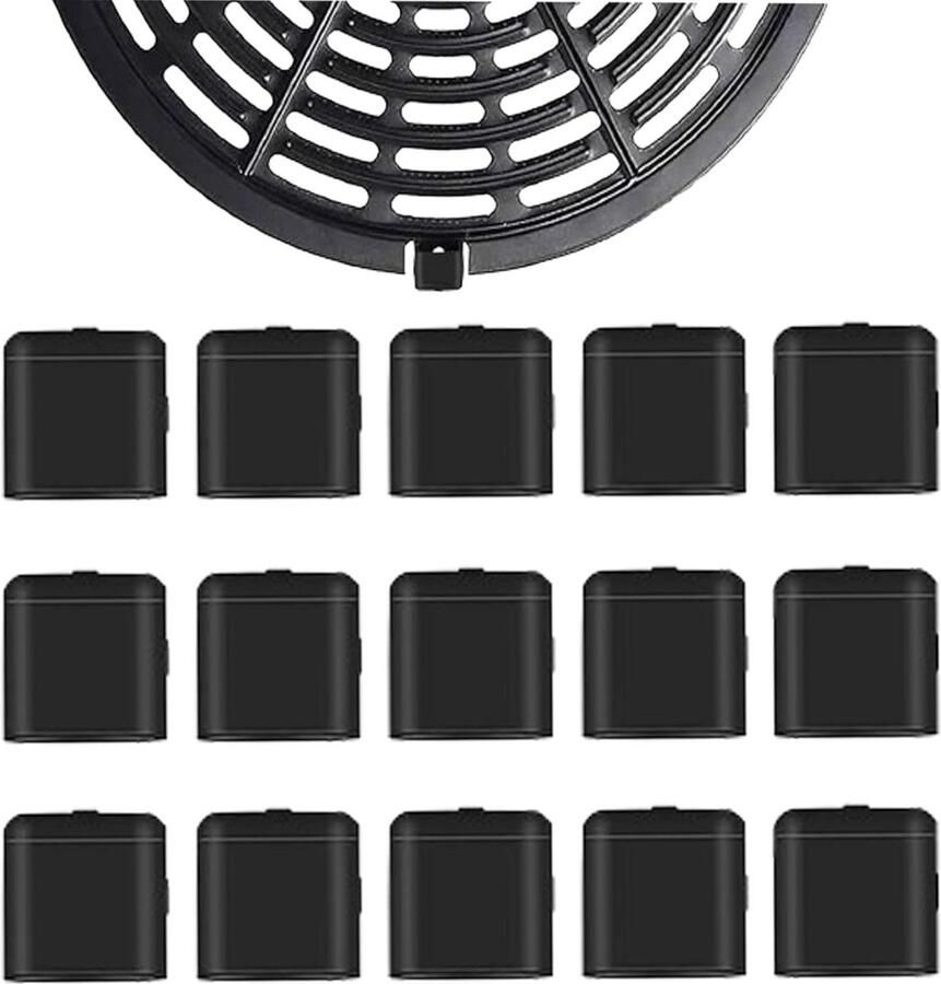 SnelShoppen 15 Stuks Rubber Buffers voor Airfryer Universale Siliconen Beschermpads Krasbestendige Kussens Herbruikbare Accessoires voor Keuken