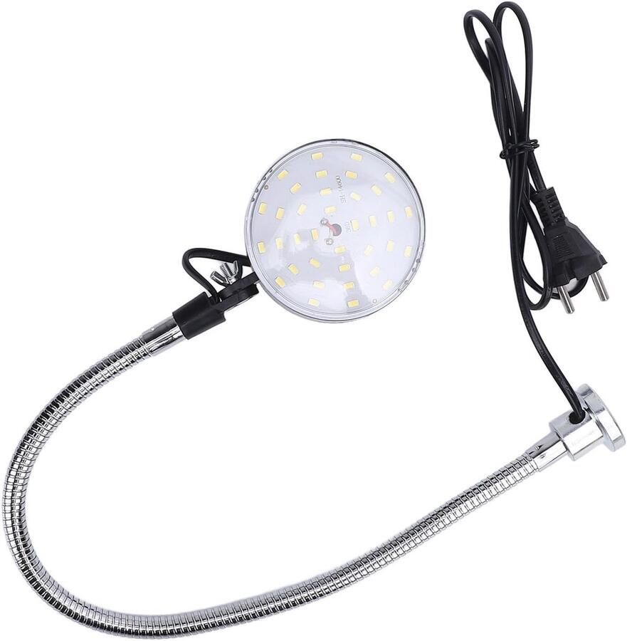 SnelShoppen 1500lm Wit Licht LED Machine Lamp met Flexibele Gooseneck Magnetische Basis 360° Rotatie voor Draaibank Werkbank Naaimachine Grill Indus