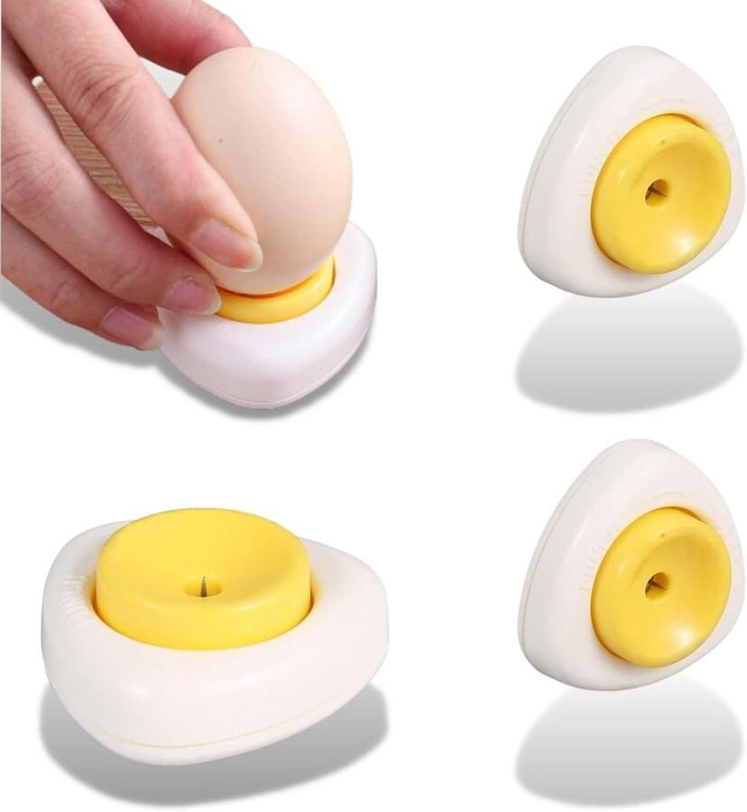 SnelShoppen 2-delige Egg Beaters Eieren Boor Set Duurzame Eieren Puncher RVS & ABS Keuken Gereedschap Voor Eieren Liefhebbers Perfect Voor