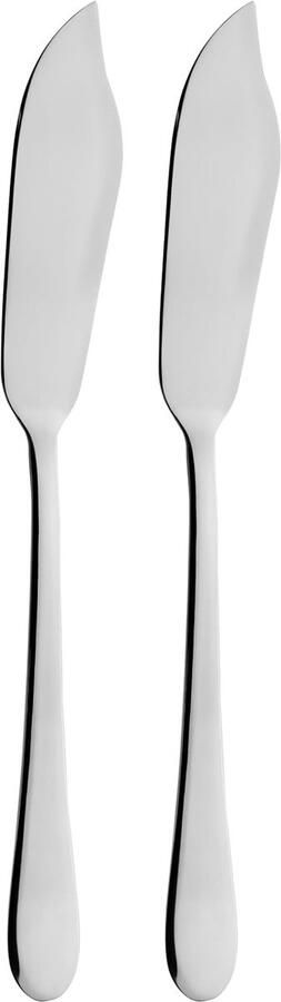 SnelShoppen 2-delige Vismessenset Roestvrij Staal 18 0 Zwart Perfect voor Keuken Feest en BBQ Duurzaam en Tijdloos Design