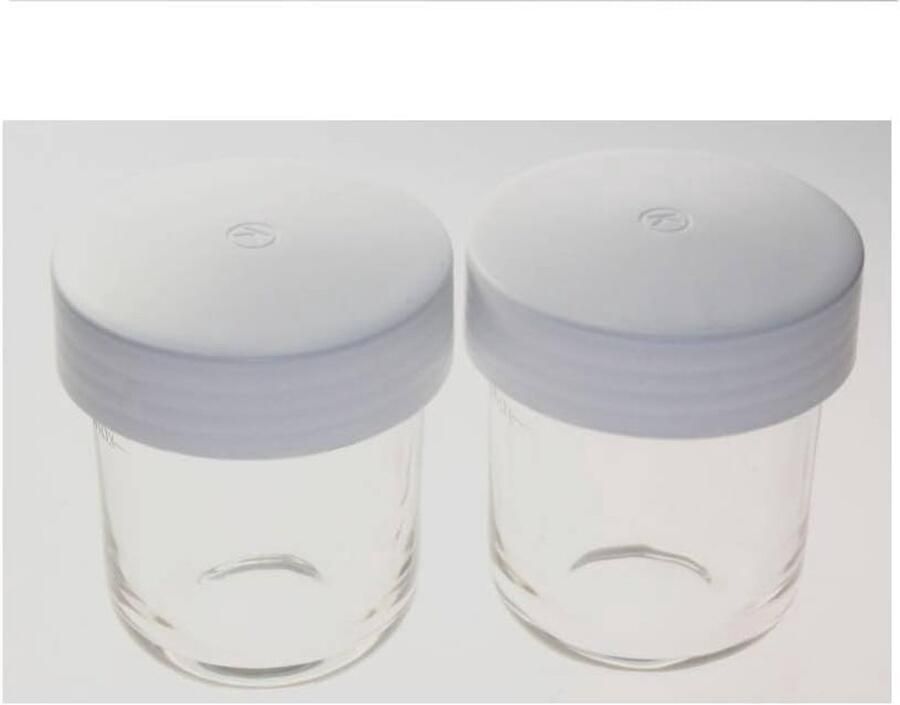 SnelShoppen 2 Glazen + Deksel voor AT320 Foodprocessor Keukenaccessoires Vaatwasserbestendig Perfect voor Smoothies en Sauzen Transparant Set
