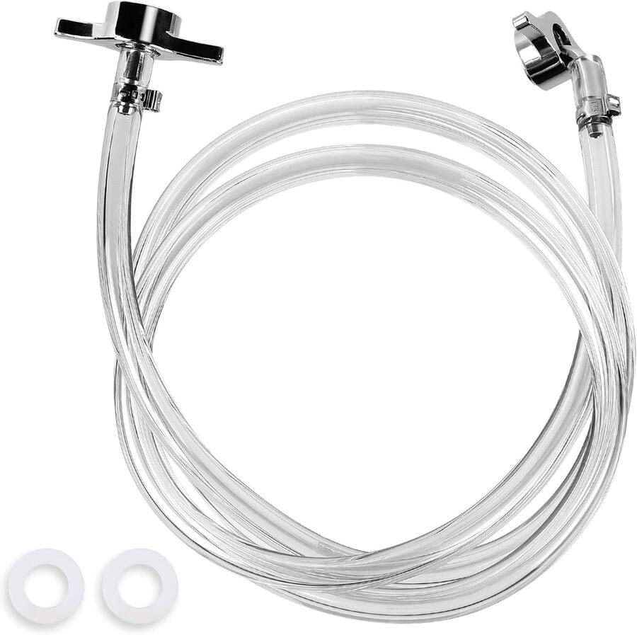 SnelShoppen 2 meter bierslang 5 8 7 mm met vleknoten en O-ring perfecte verbinding voor biertap ideaal voor feest bar camping en keuken
