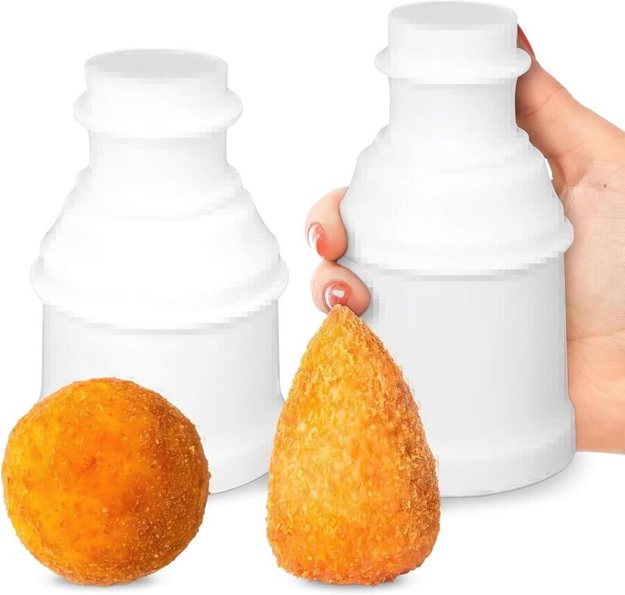 SnelShoppen 2-Piece Onigiri Maker 2-in-1 Arancini Maker en Meatball Shaper Conisch Sferisch 80-160g Capaciteit Multifunctioneel voor Rijstba