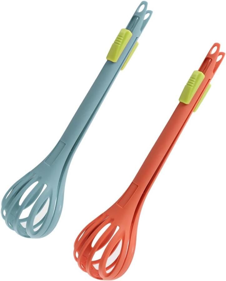 SnelShoppen 2 Stuks 2-in-1 Voedselclip Eiwitklopper Multifunctionele Broodclip Handmixer van Voedselveilig Nylon voor Keuken Koken Bakken Feest