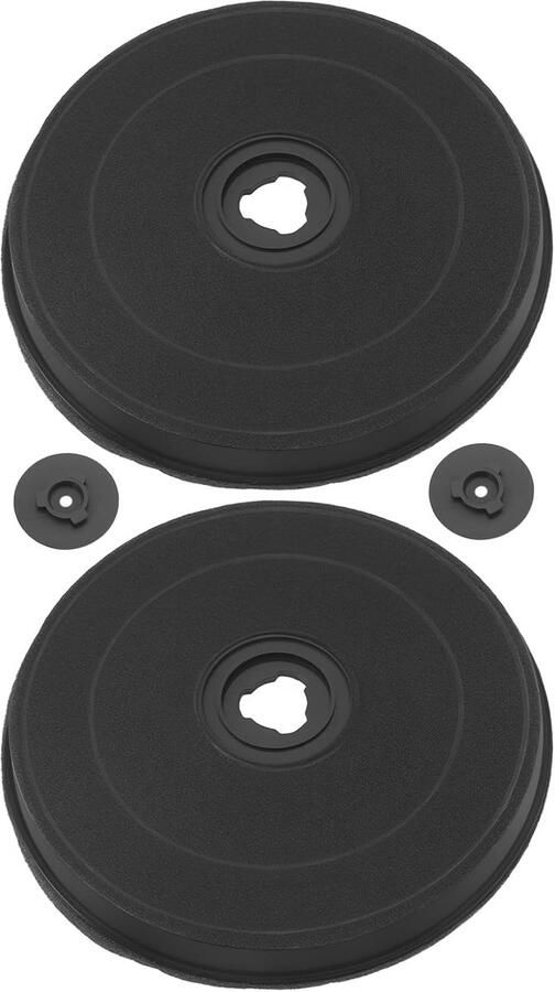 SnelShoppen 2 Stuks Afzuigkap Actieve Koolstoffilter Geschikt voor Moffat MCH660B MCH660W MCH660X MCH662G 230x217x20.3mm Zwart