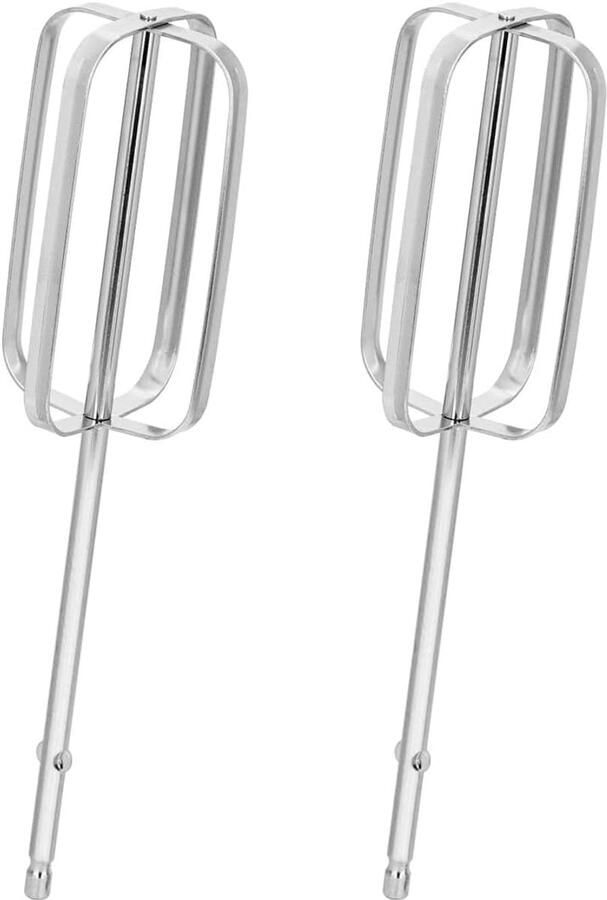 SnelShoppen 2 Stuks Hand Mixer Kloppers RVS Vervangende Opzetstukken voor Handmixers Roestvrij Staal 19 cm Keuken Accessoires