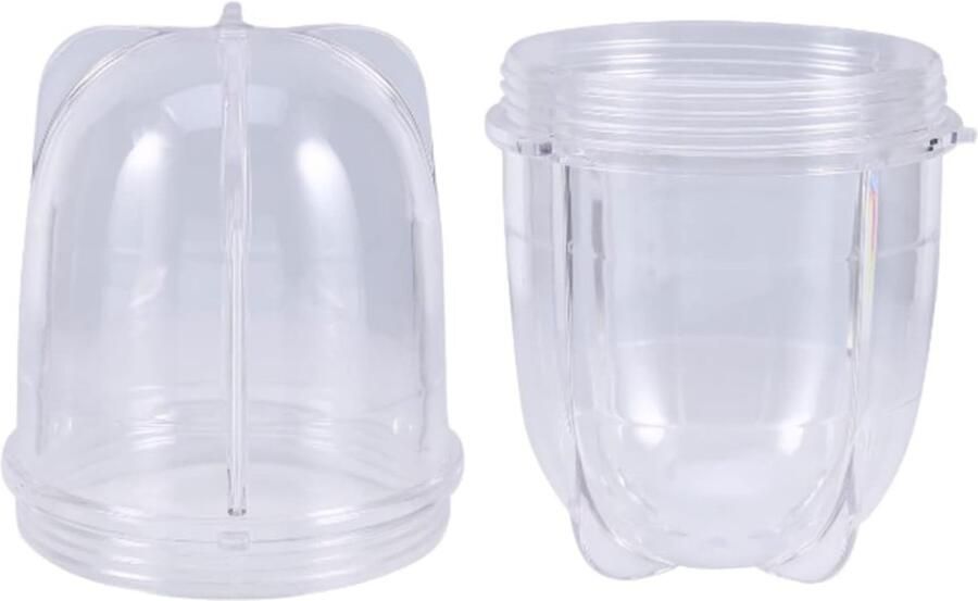 SnelShoppen 2 Stuks Plastic Juicer Cup Vervangende Onderdelen voor Blender Heldere Blender Cup Vervanging Ideaal voor Juicer en Mixer Keukenacces