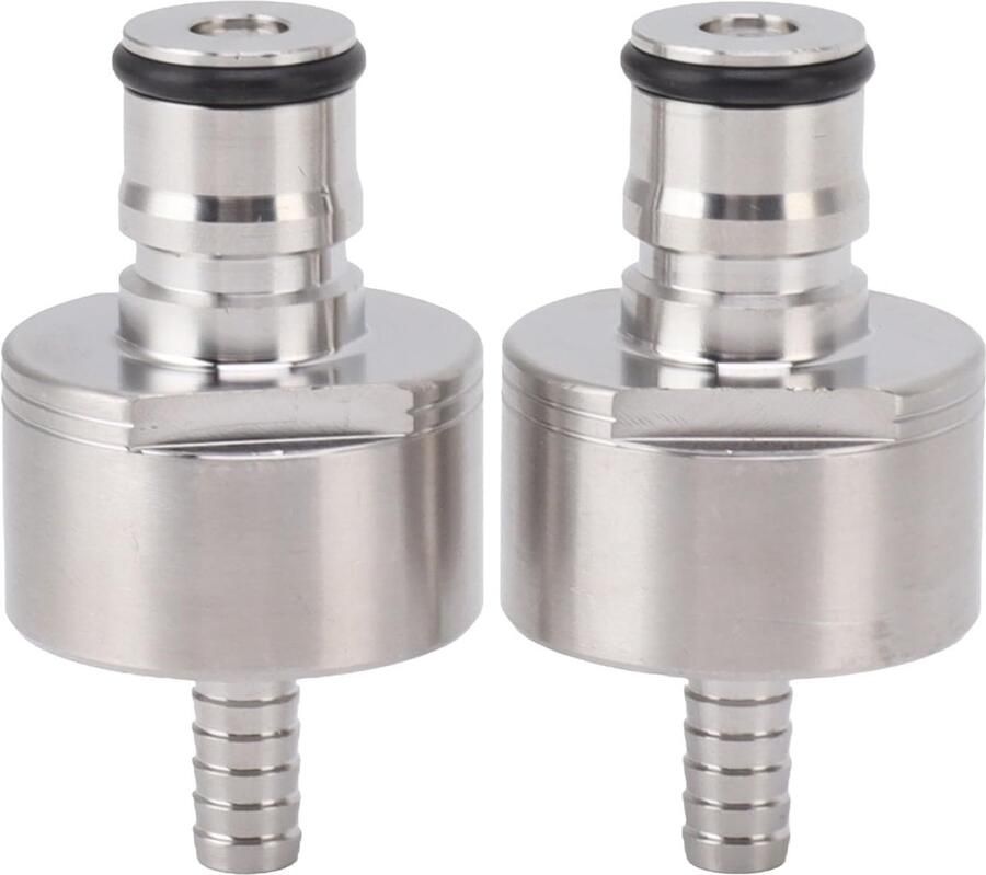 SnelShoppen 2 Stuks RVS Carbonatiekap voor PET Flessen CO2 Koppeling voor Frisdrank Bier Vruchtensap en Water Zilver