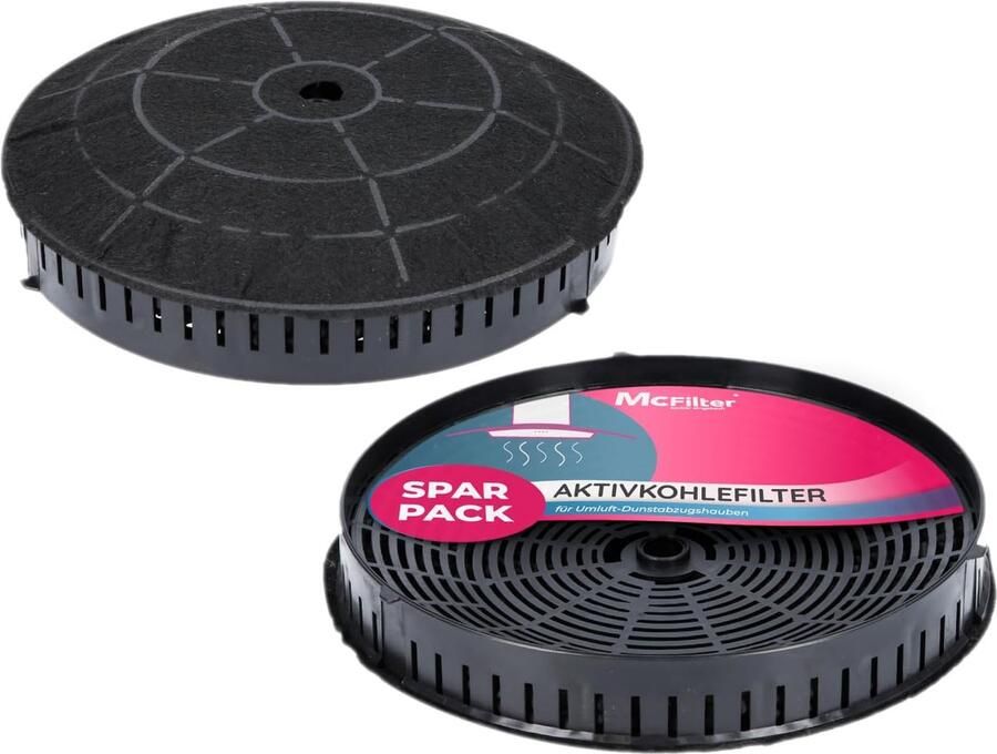 SnelShoppen 2 x Actieve Koolstoffilter Ø 170 mm voor Afzuigkap Filter voor Keuken Type 57 Hoogwaardige Kwaliteit