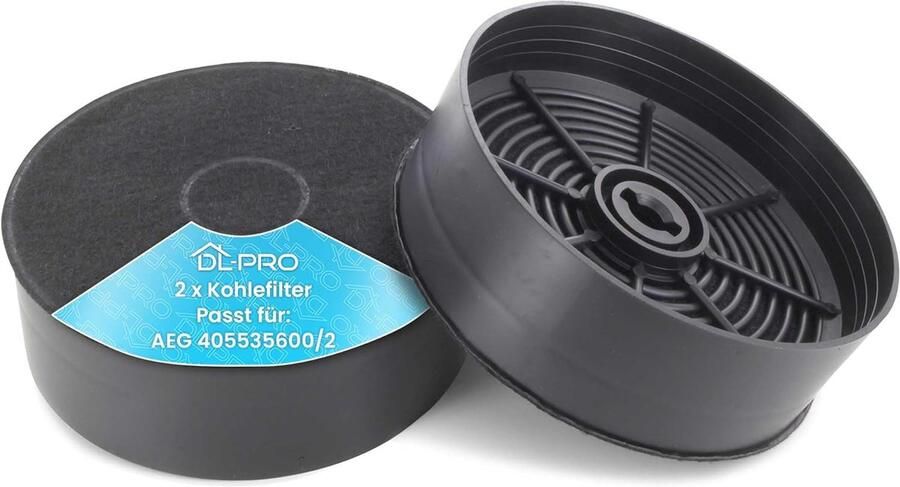 SnelShoppen 2 x DL-pro Koolstoffilter 125 mm Ø Actieve Koolfilters voor Afzuigkap Vervangingsfilter voor Keuken Geurfilter Compatibel met Ikea NY