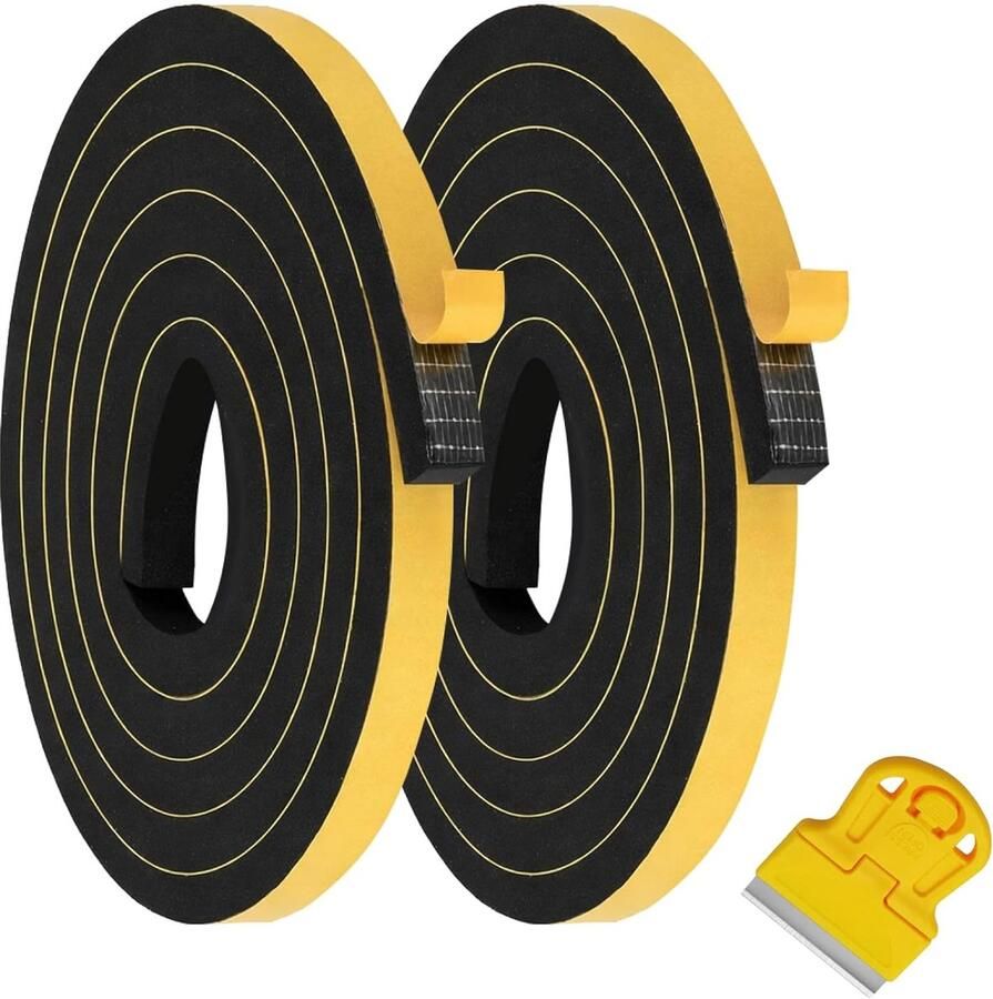 SnelShoppen 2 x Inductiekookplaat Zelfklevende Foam Seal 6 x 3 mm x 5 m Elastische Sealing Tape voor Keramische Platen Sinks en Elektrische Kookt