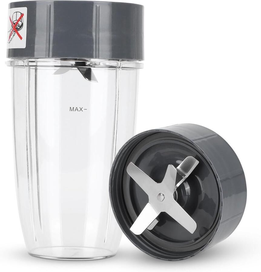 SnelShoppen 24 OZ Blender Cup met Vervangende Extractor Mes Vervangende Onderdelen voor Smoothies Shakes Keuken To-Go Geschikt voor 600W en 900