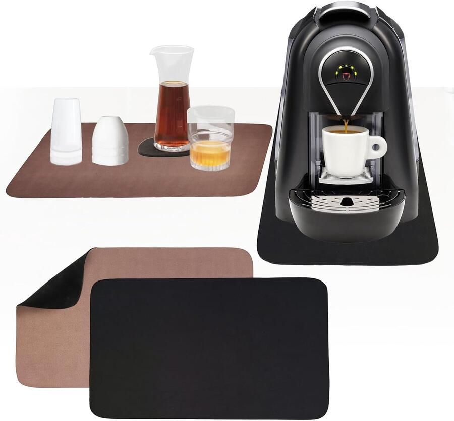 SnelShoppen 2Pack Koffiemachine Mat Antislip Keuken Onderlegger Bescherming tegen Vlekken Waterdicht en Duurzaam Materiaal Perfect voor Thui