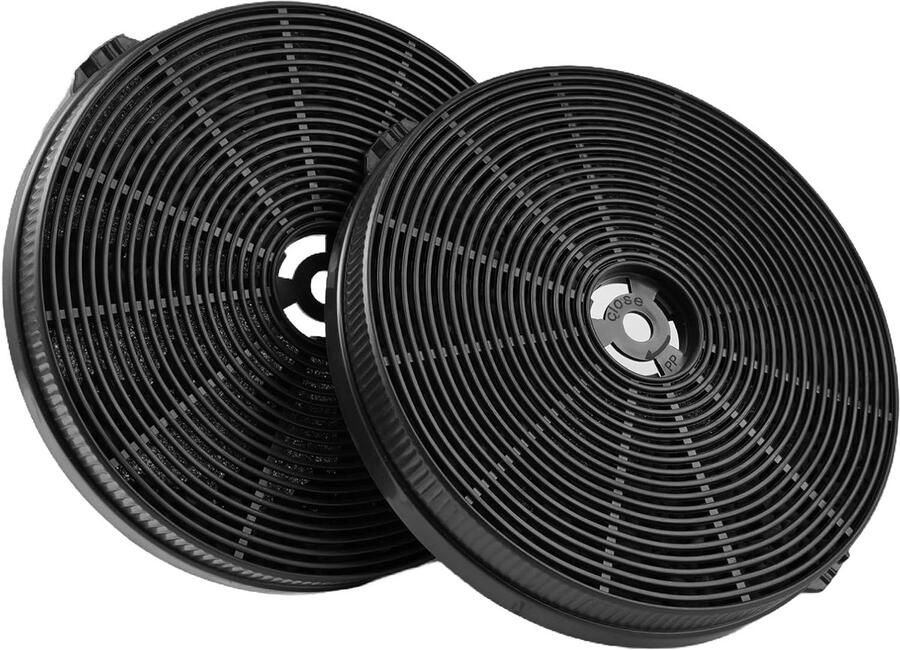 SnelShoppen 2Pcs Universele Ronde Actieve Koolstoffilter 17.5x2.5cm voor Afzuigkap Hoogwaardige Charcoal Filter Geschikt voor Keuken Extractor Hoo