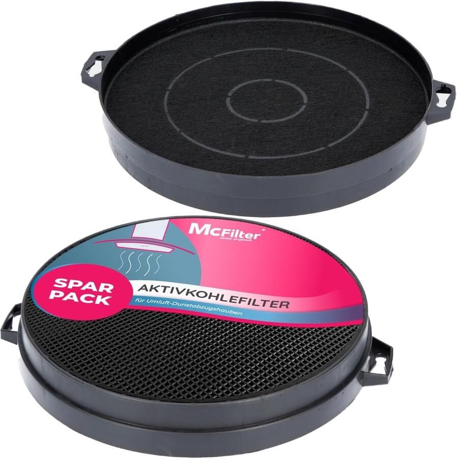 SnelShoppen 2x Actief Koolstoffilter Ø 210mm voor Afzuigkap Geschikt voor Apparaten Hoogwaardige Filter voor Keuken Vervangingsfilter